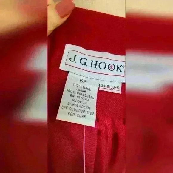 J.G.HOOK Vintage 100% wool blazer size petite 6 - Picture 11 of 16